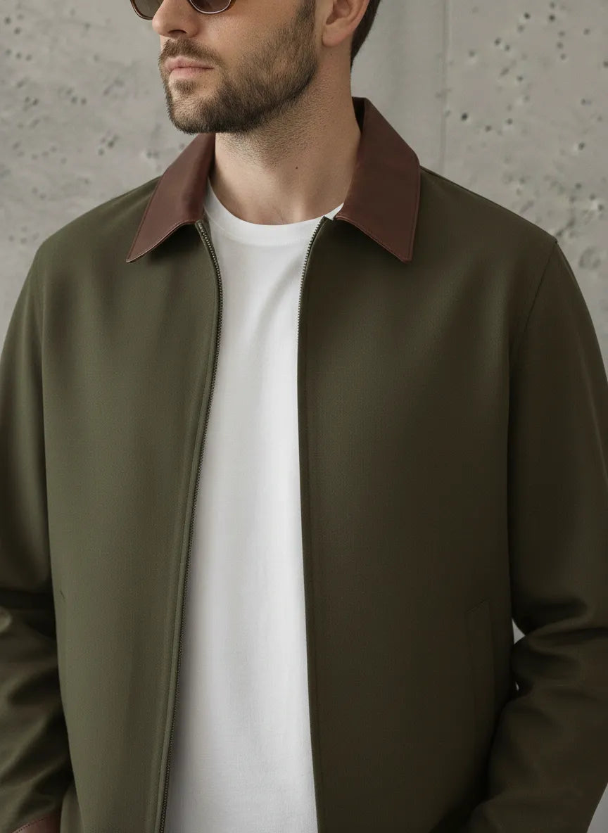 CHAQUETA MATIZ VERDE MILITAR