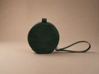 AURA-MINI POUCH EN CUERO VERDE ESMERALDA
