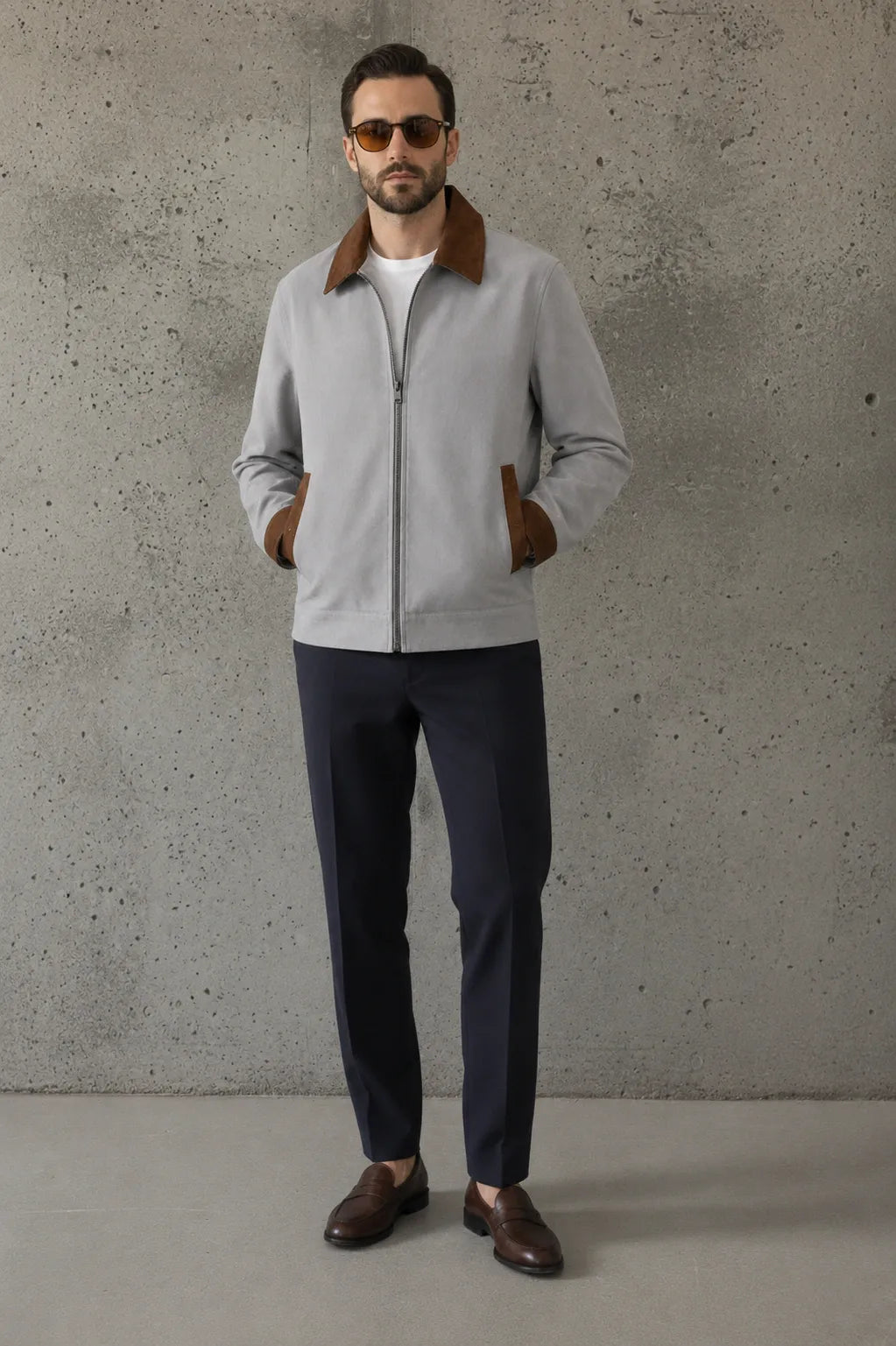 CHAQUETA MATIZ GRIS