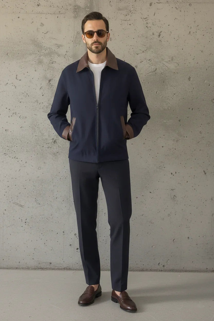 CHAQUETA MATIZ AZUL