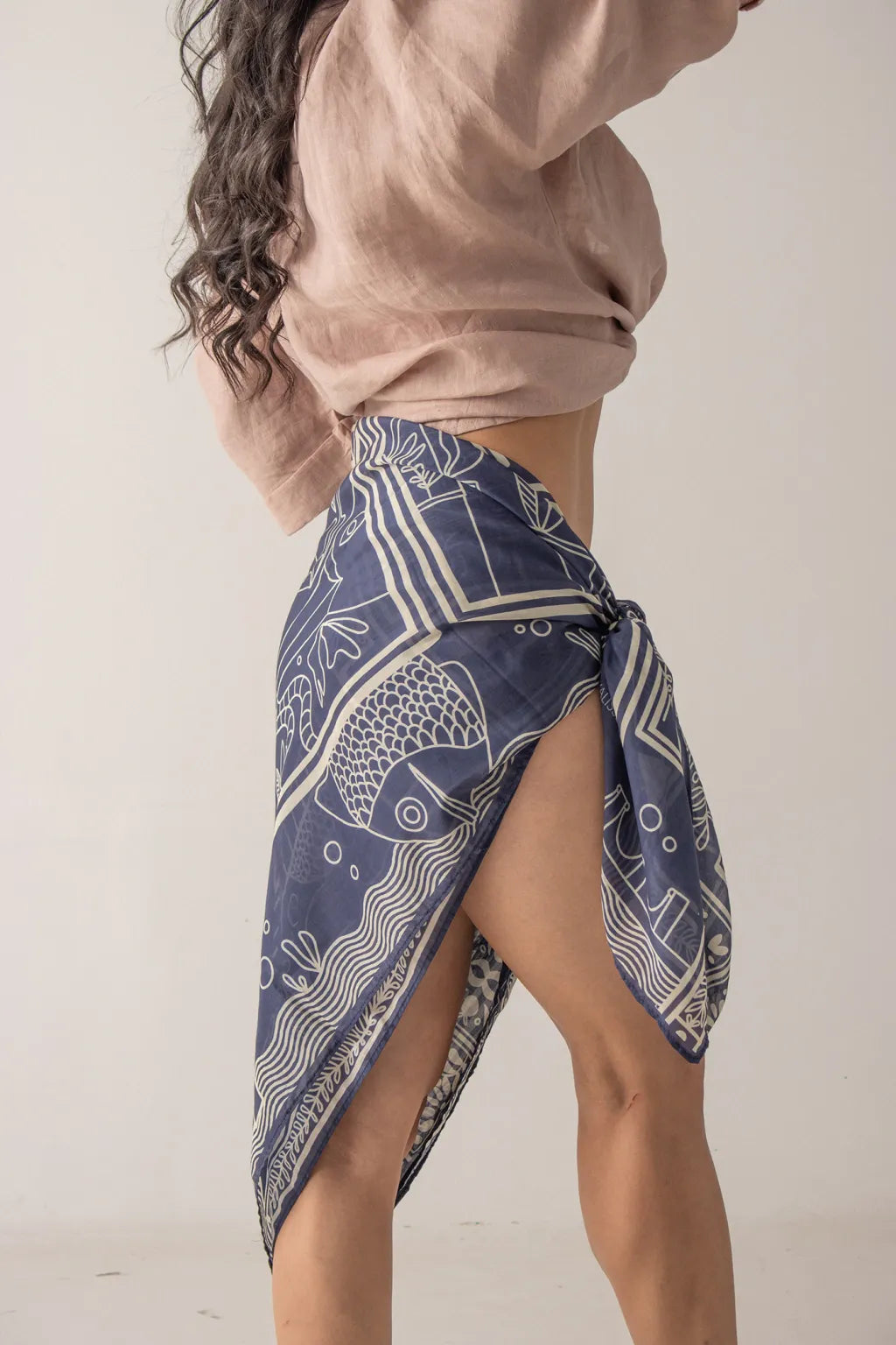 PAREO BALDOSAS AZUL OSCURO