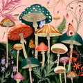 PAÑOLETA BOSQUE DE HONGOS ROSA