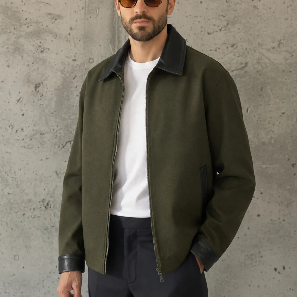 CHAQUETA MATIZ VERDE OLIVO
