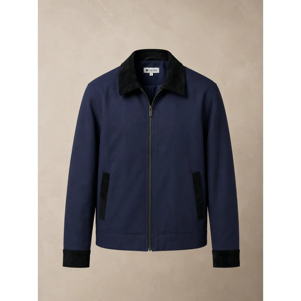 CHAQUETA MATIZ AZÚL OSCURO